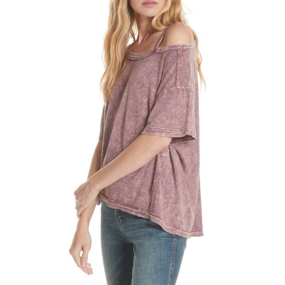 Free People Alex Cold Shoulder Cutout T-Shirt